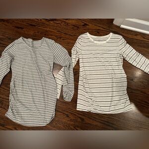 2 long sleeve maternity shirts